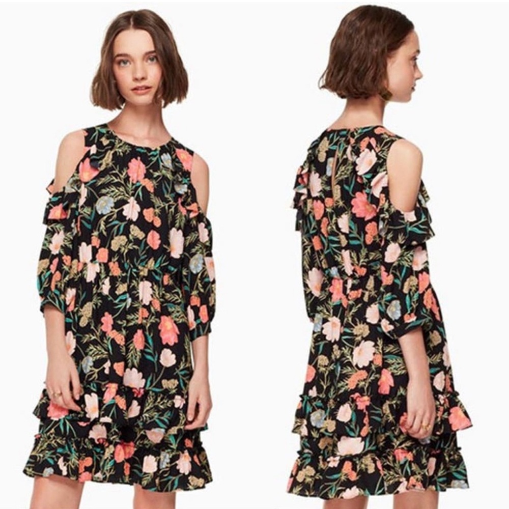 Kate Spade blossom cold shoulder mini dress Size 10